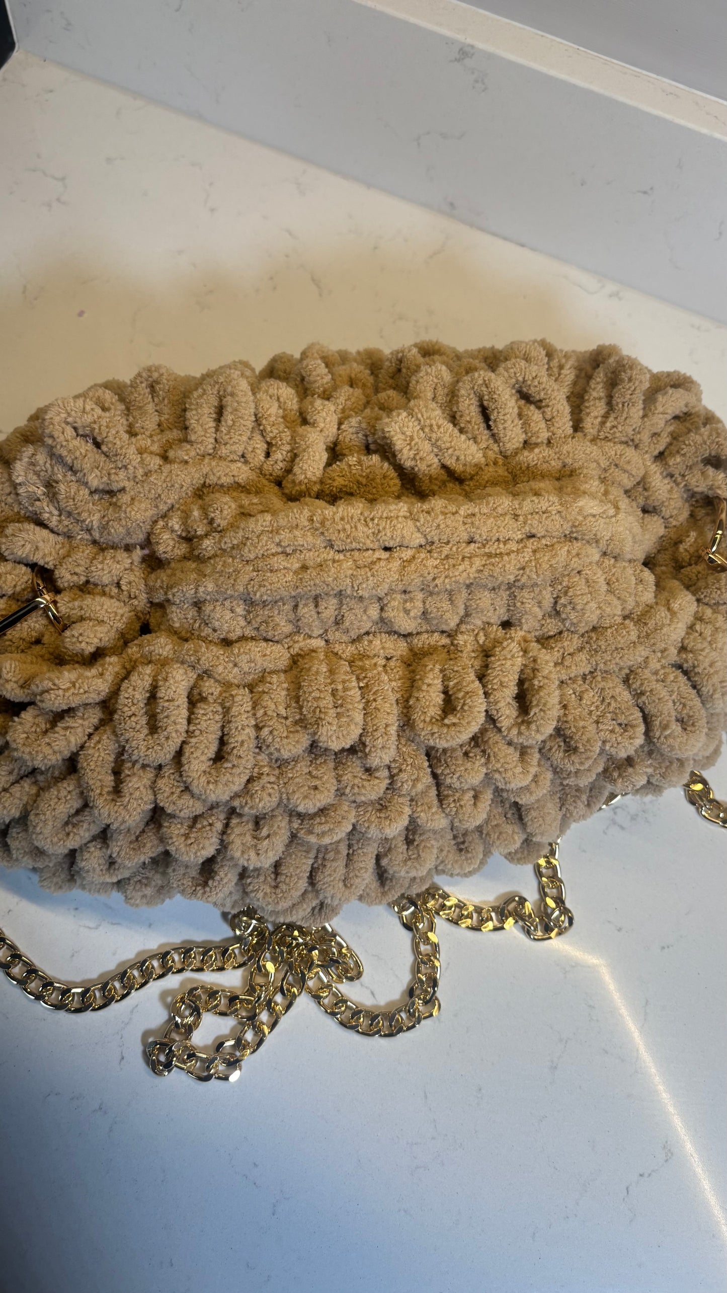 Beige Loop Clutch