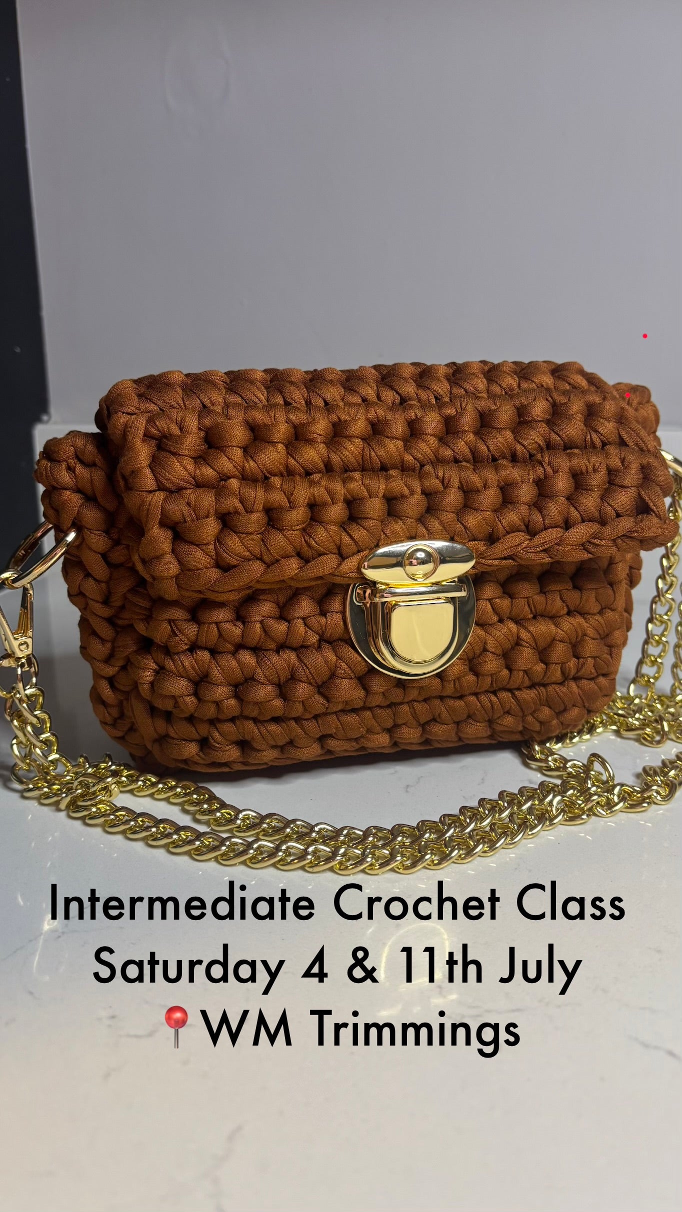 Intermediate Crochet Classes- Saturday 4 & 11th July WM Trimmings