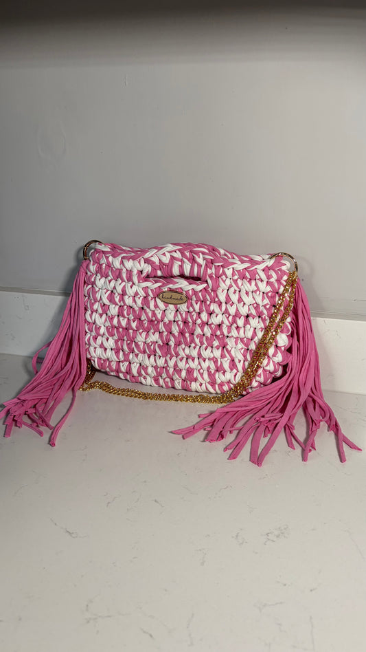 The Sienna Midi- Pink & White