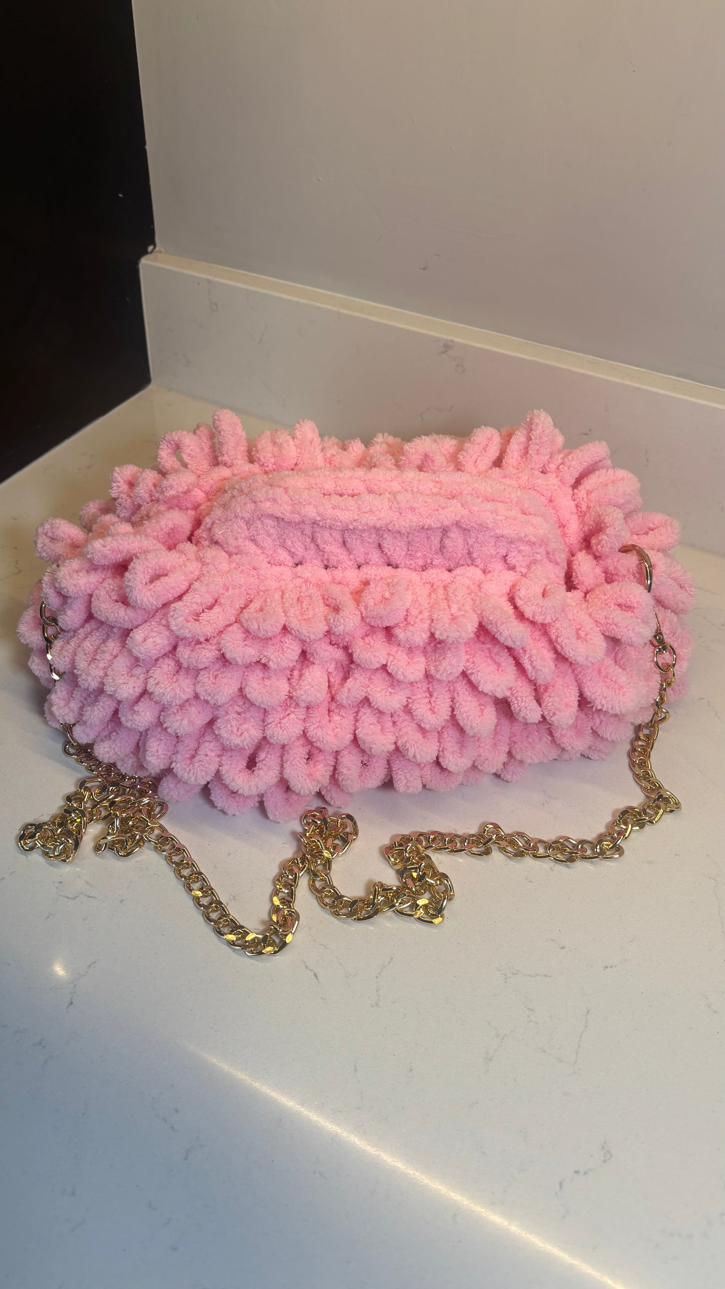 Baby Pink Loop Clutch