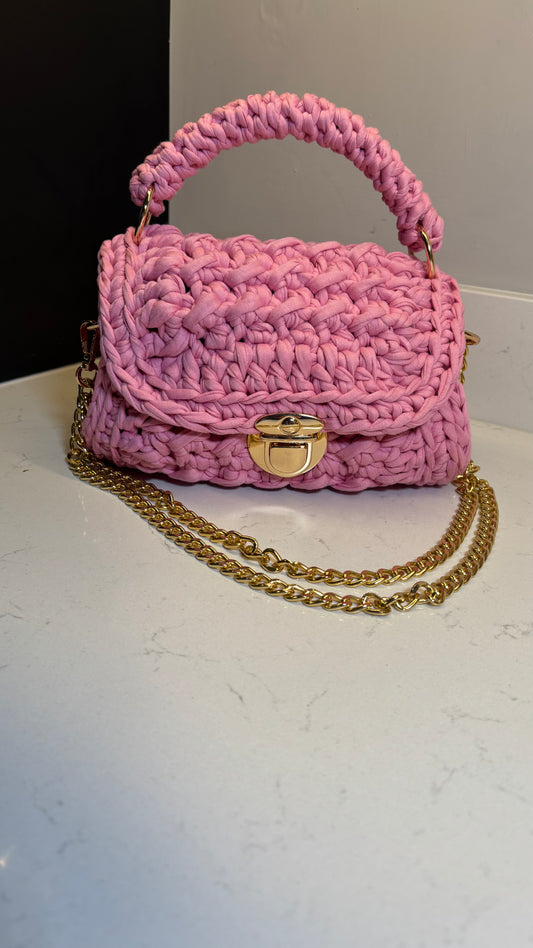Pink Waffle Stitch Bag