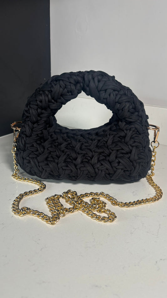Black Basket Bag