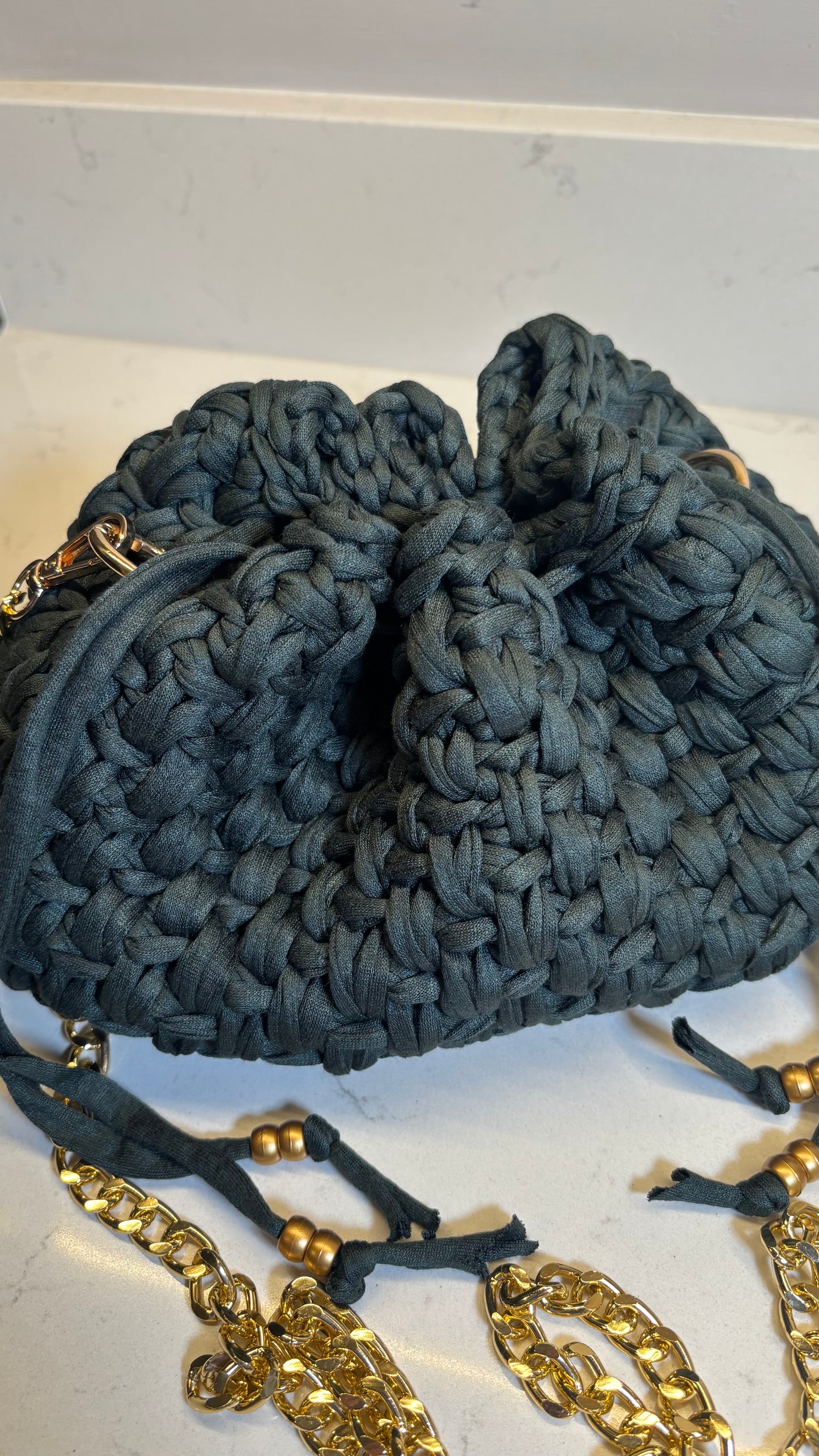 Dark Green Pouch Bag