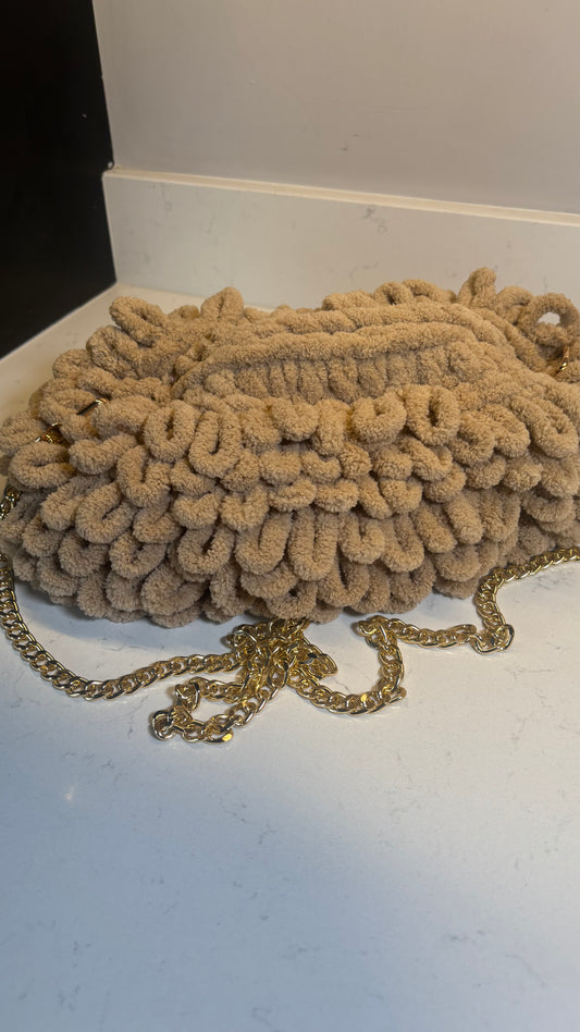 Beige Loop Clutch