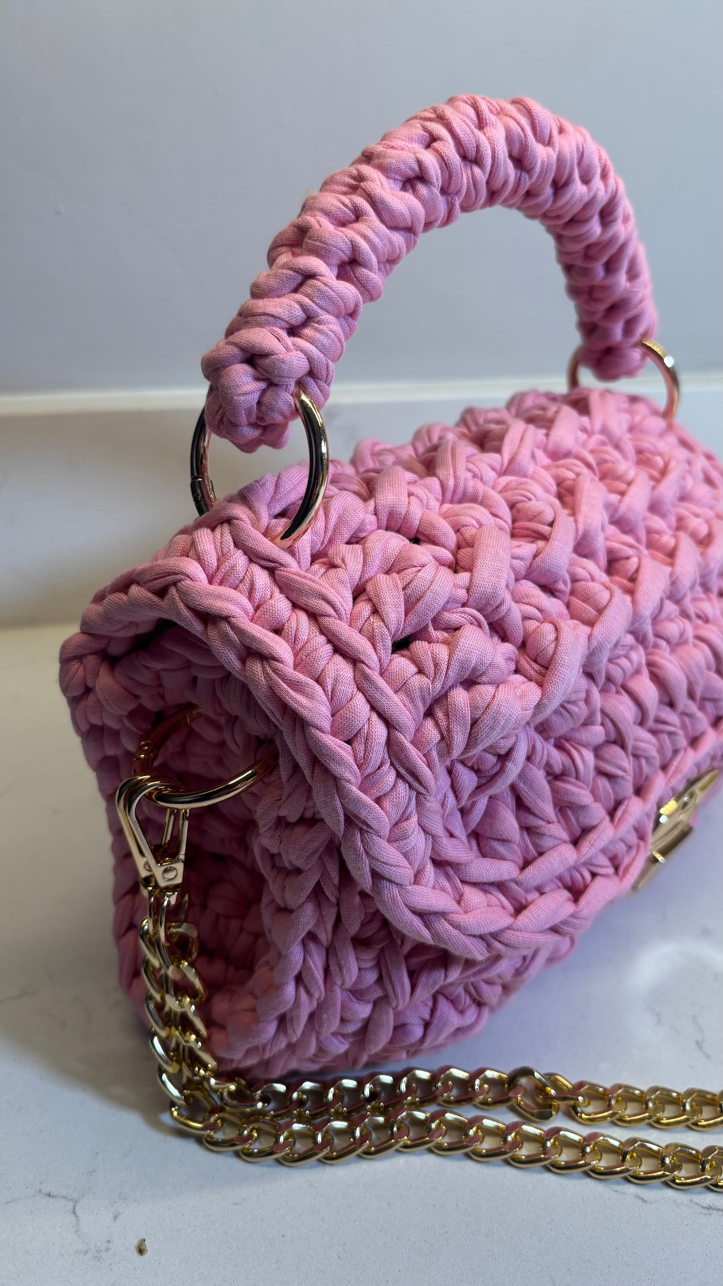 Pink Waffle Stitch Bag
