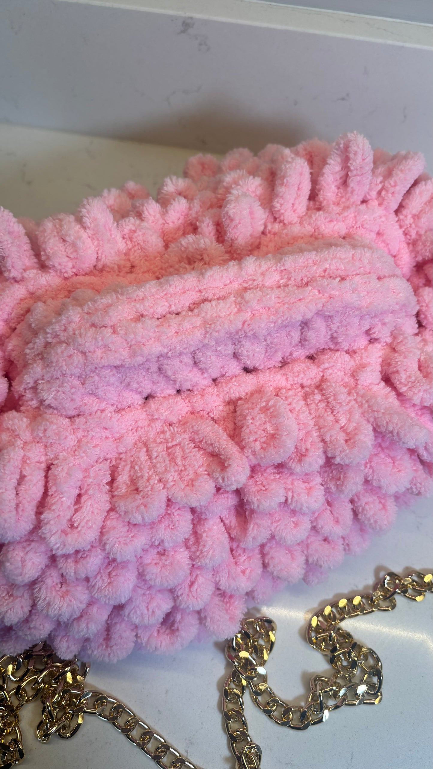 Baby Pink Loop Clutch