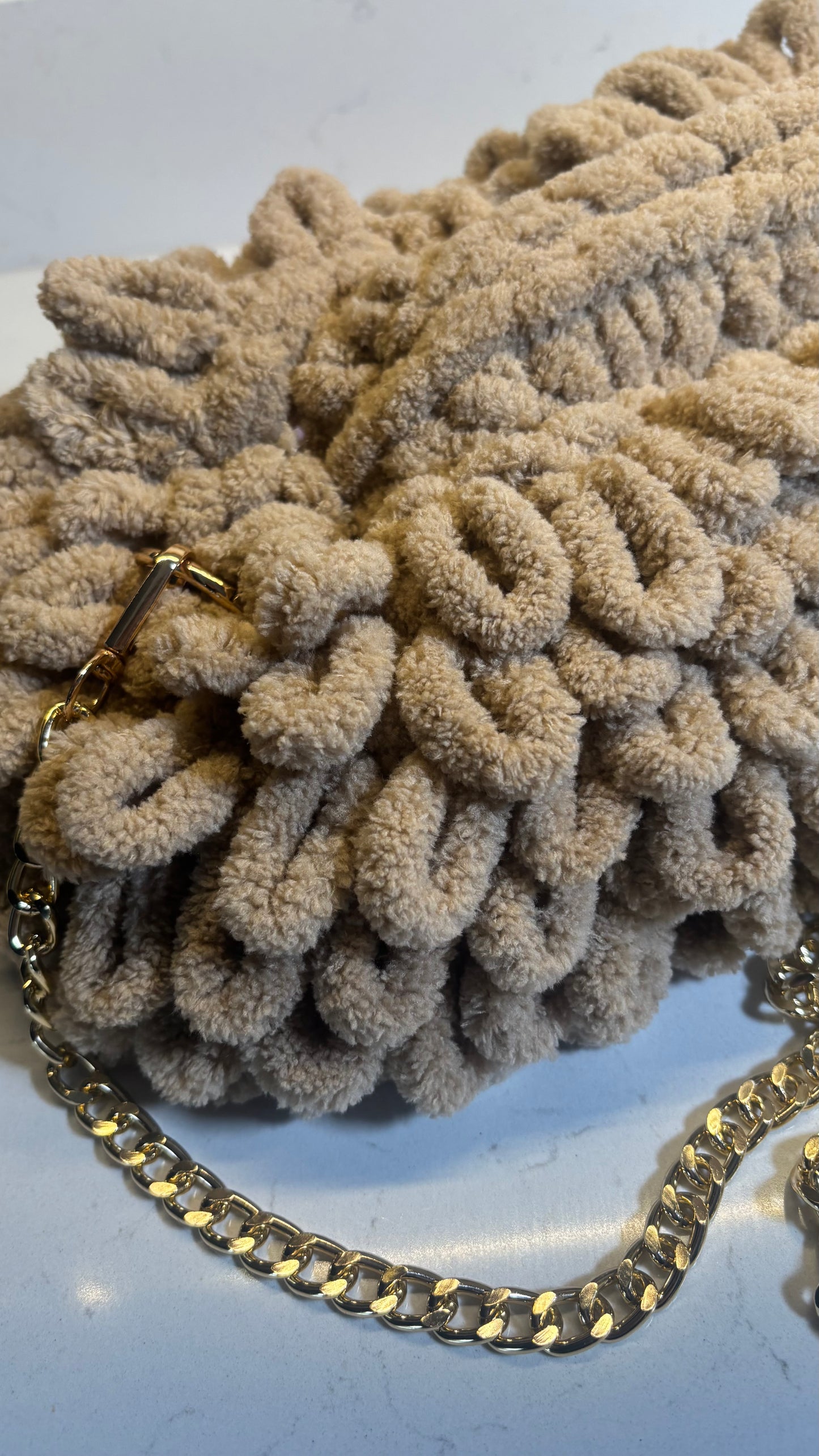 Beige Loop Clutch