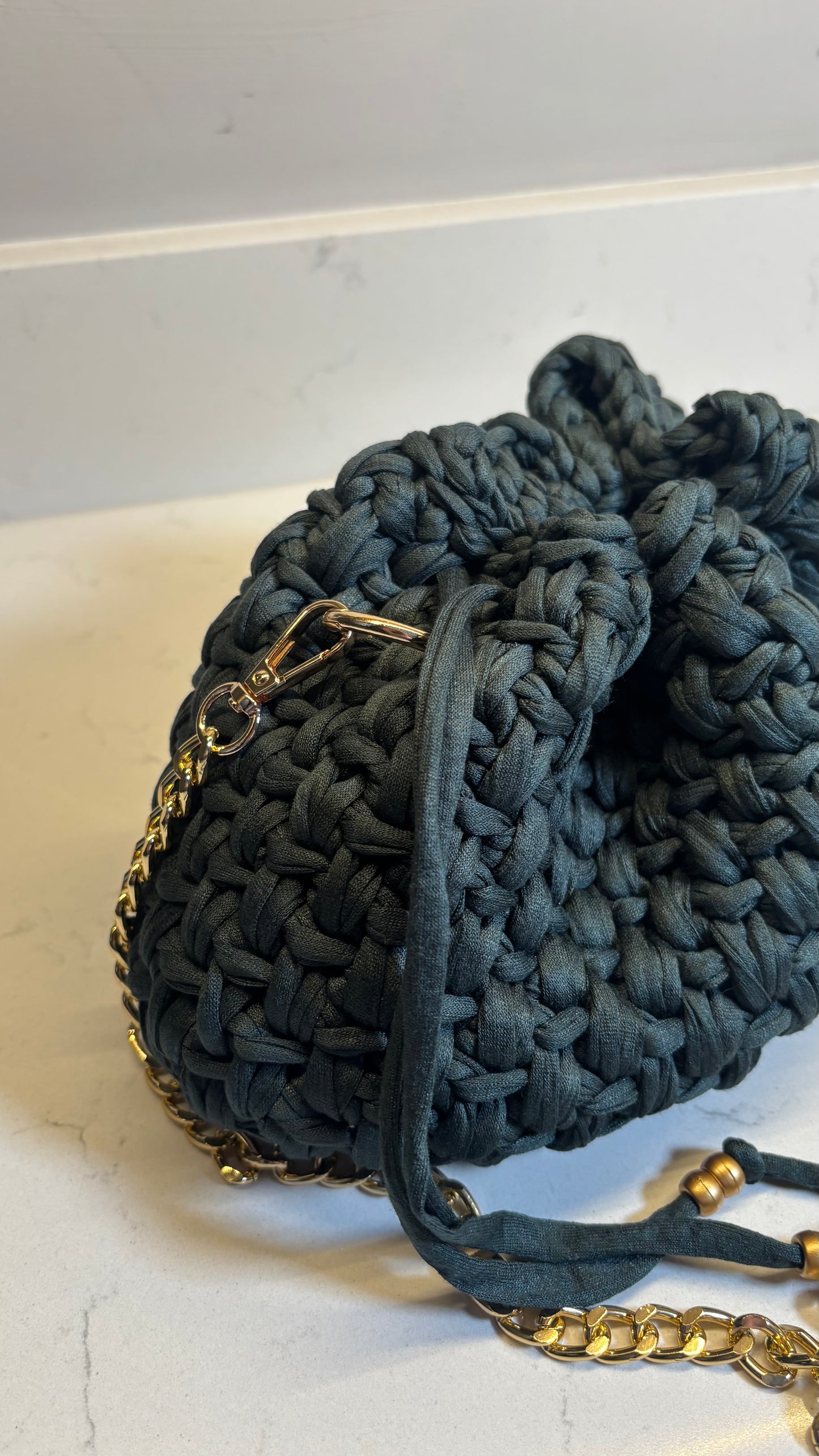 Dark Green Pouch Bag