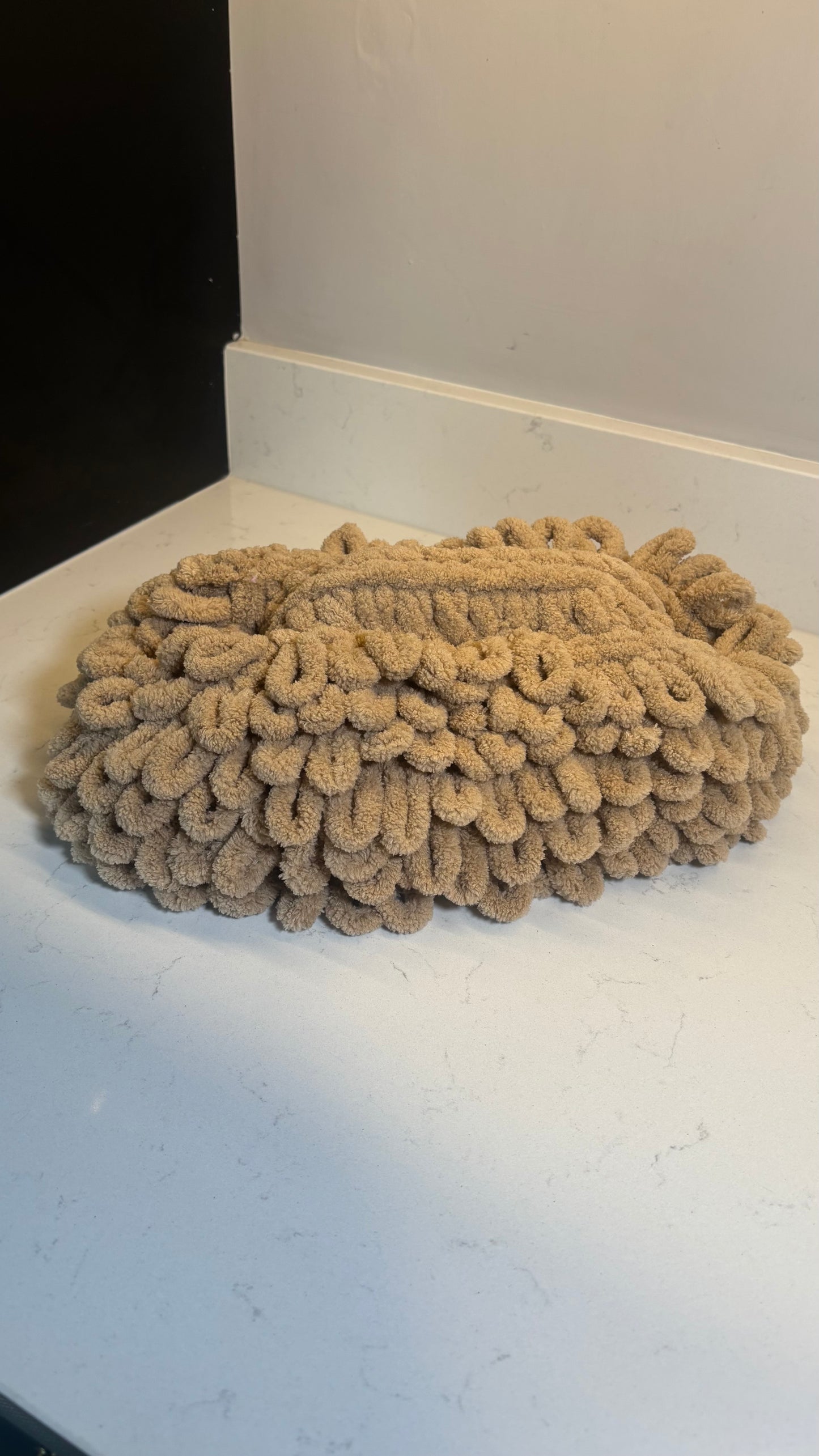 Beige Loop Clutch