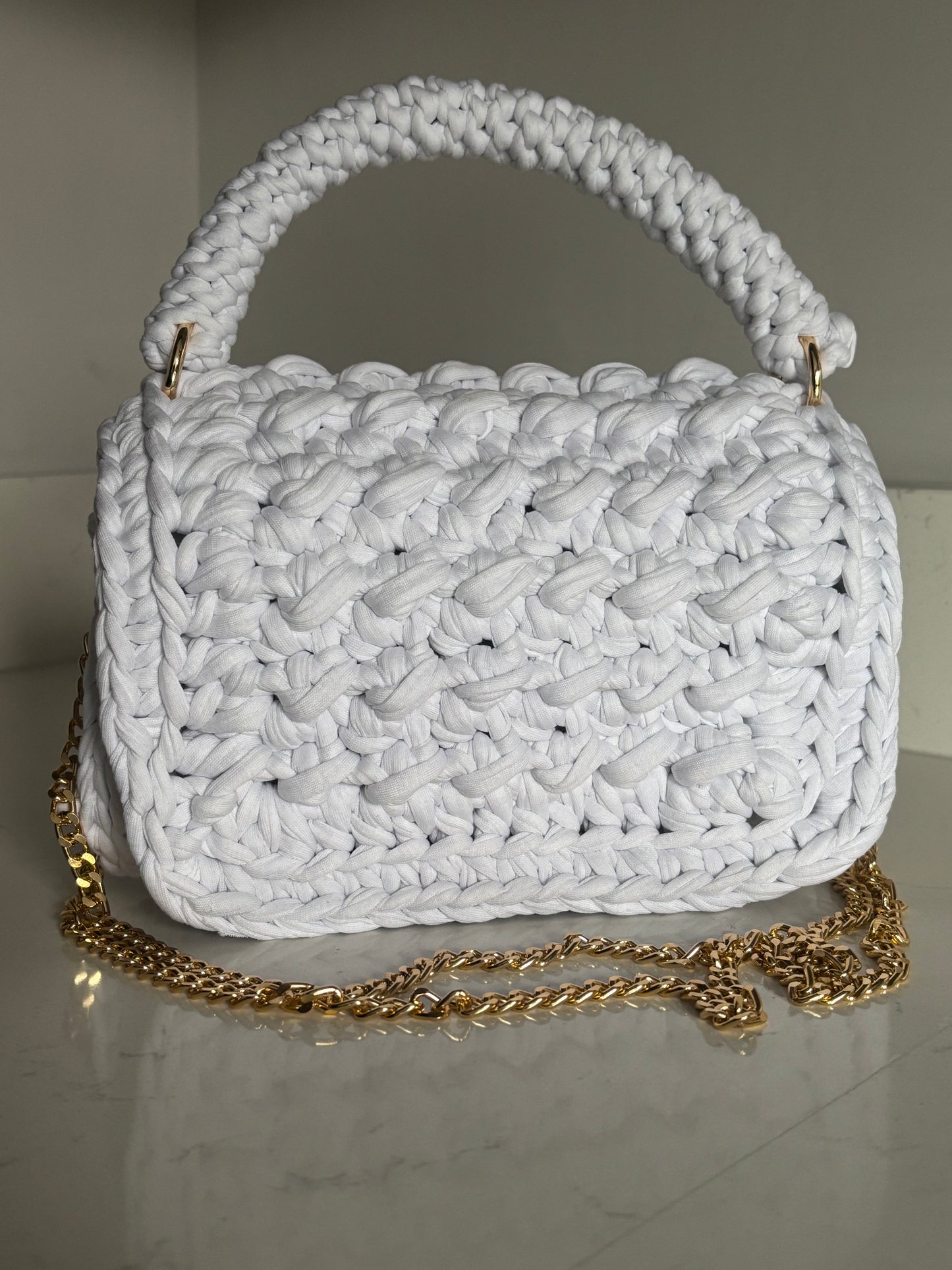 White Waffle Bag