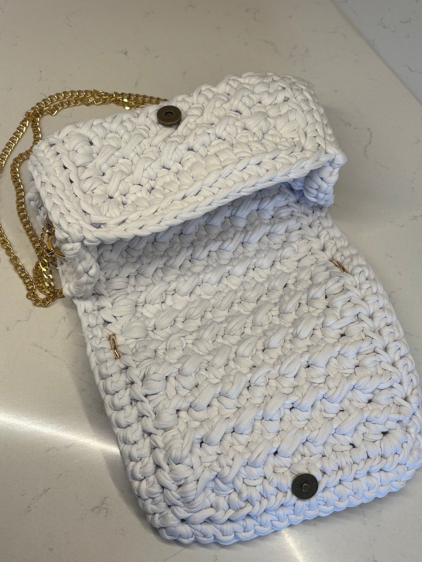 White Waffle Bag