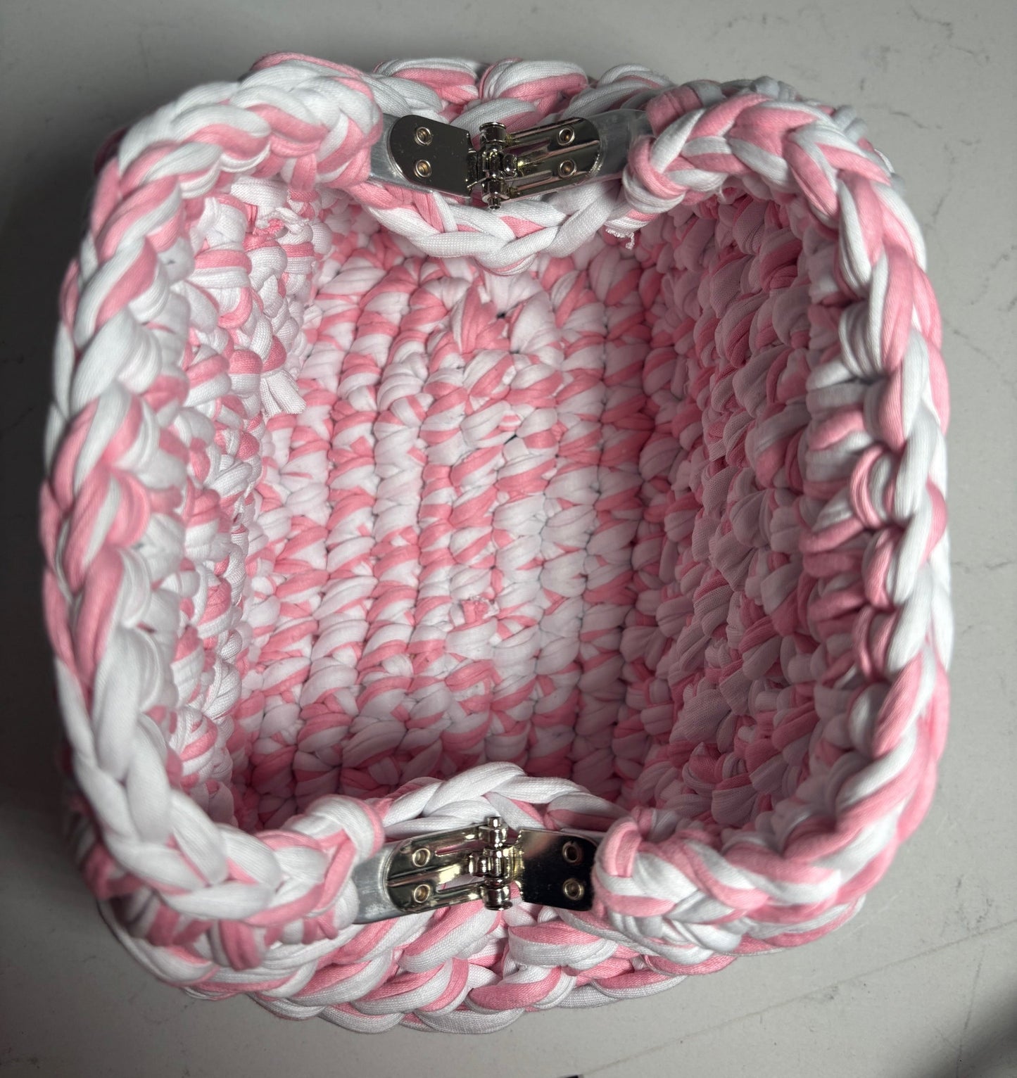 Pink & White Clutch